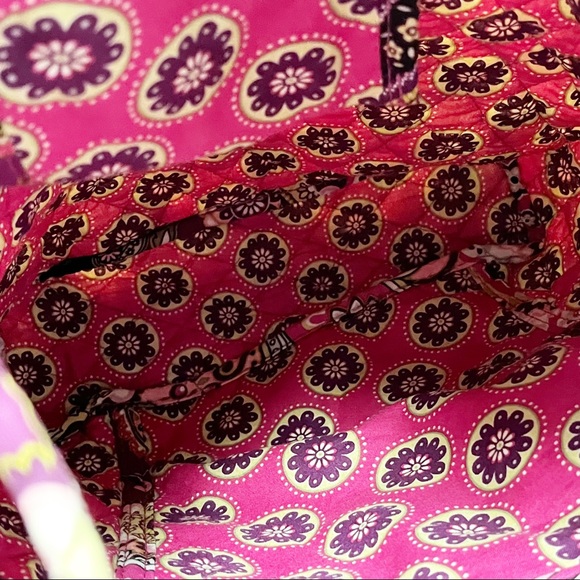 Y2K Vera Bradley Pink Very Berry Paisley Drawstring Cloth Backpack Retired main image 4